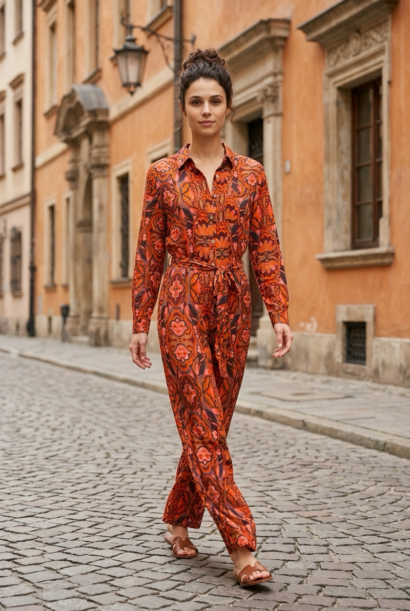 Amy Orange Jumpsuit