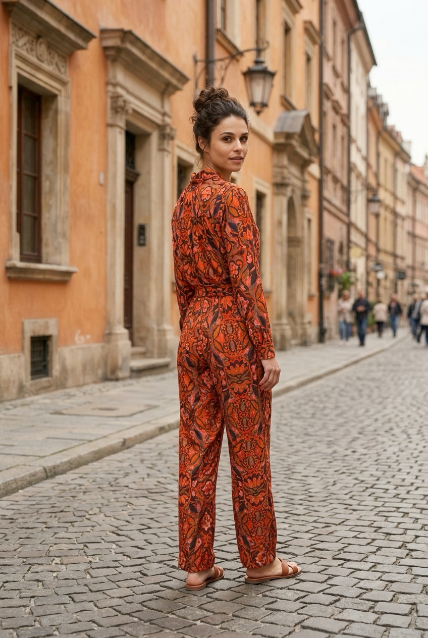 Amy Orange Jumpsuit
