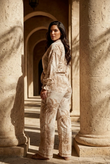 Camel Tropical Linen Pant