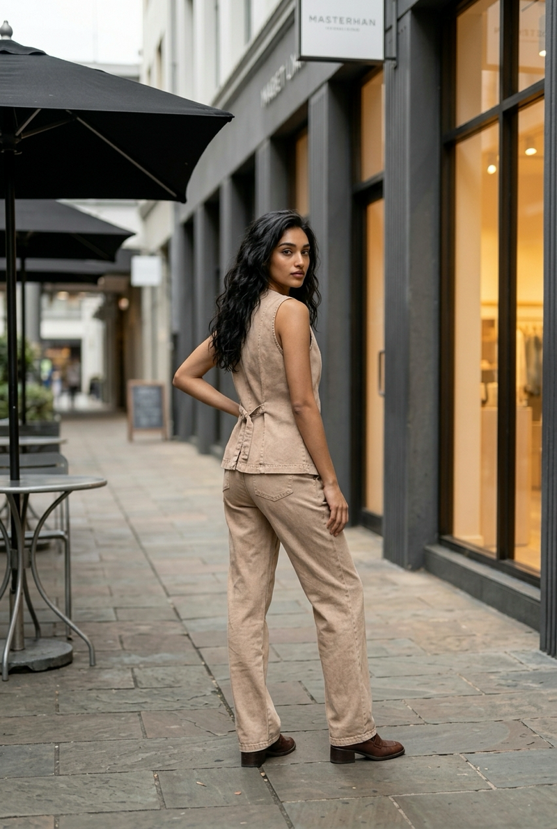 Vienna Khaki Vest Top