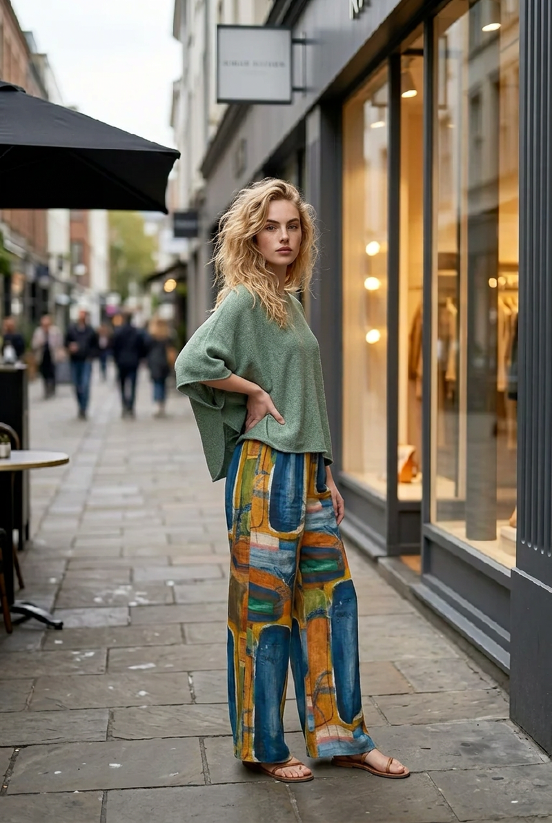 Grania Green Dolman Knit Top